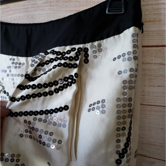 RARE! Etcetera Silk/Wool Sequined Fully Lined Pleated Skirt - Picture 3 of 8